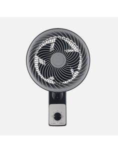 Ventilador Pared Aeolus 75w Negro/gris 3vel 5aspas 27d Alta Velocidad Fijo Y Rotatorio Orientable 45,5x27x34cm
