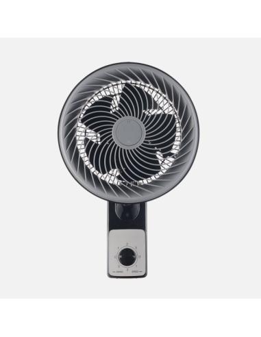 Ventilador Pared Aeolus 75w Negro/gris 3vel 5aspas 27d Alta Velocidad Fijo Y Rotatorio Orientable 45,5x27x34cm