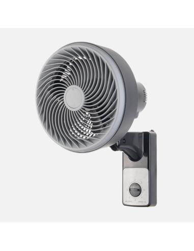 Ventilador Pared Aeolus 75w Negro/gris 3vel 5aspas 27d Alta Velocidad Fijo Y Rotatorio Orientable 45,5x27x34cm