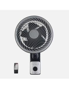 Ventilador Pared Aestus 75w Negro/gris 3vel 5asp C/remoto Alta Velocidad Fijo y Rotatorio Orientable 45,5x27x34cm