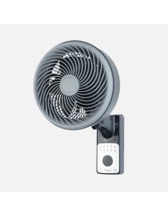 Ventilador Pared Aestus 75w Negro/gris 3vel 5asp C/remoto Alta Velocidad Fijo y Rotatorio Orientable 45,5x27x34cm 2