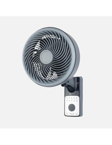 Ventilador Pared Aestus 75w Negro/gris 3vel 5asp C/remoto Alta Velocidad Fijo y Rotatorio Orientable 45,5x27x34cm