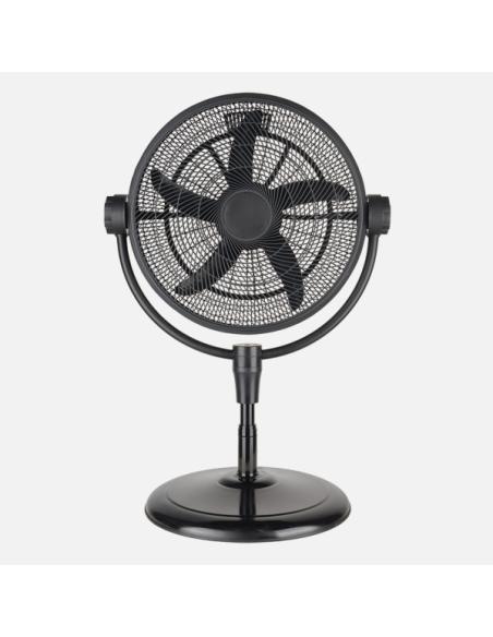 Ventilador Pie 3x1 Aifos Negro 3vel 90w 5aspas Fijo/rotatorio Suelo/pared/sobremesa Orientable Regx61x61cm
