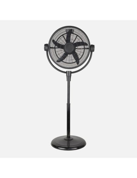 Ventilador Pie 3x1 Aifos Negro 3vel 90w 5aspas Fijo/rotatorio Suelo/pared/sobremesa Orientable Regx61x61cm