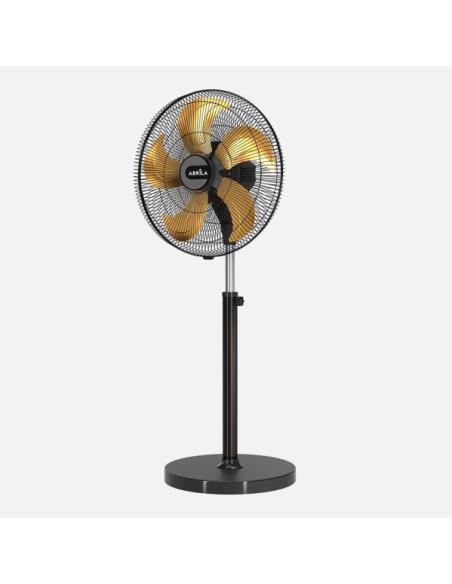 Ventilador Industrial Crucero 152w Negro/oro 5vel 5aspas 50d Fijo Y Rotatorio Alta Velocidad Regx50x50cm