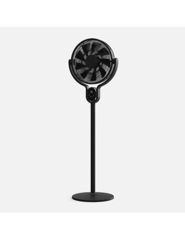 Ventilador De Pie Cadalso Negro 8vel 25w 9asp 45d Fijo/rotat.motor.dc,remoto 100/138x48x40cm