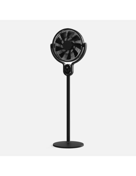 Ventilador De Pie Cadalso Negro 8vel 25w 9asp 45d Fijo/rotat.motor.dc,remoto 100/138x48x40cm
