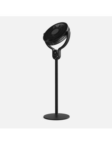 Ventilador De Pie Cadalso Negro 8vel 25w 9asp 45d Fijo/rotat.motor.dc,remoto 100/138x48x40cm