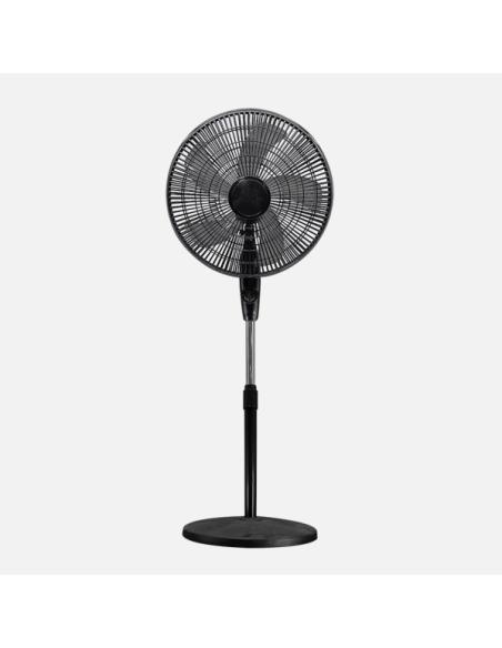 Ventilador De Pie Escudero Negro 3vel 50w 5asp 40d Fijo/rotat.orientable Regx40x40cm