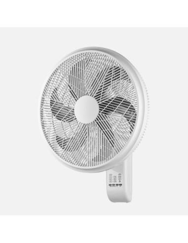Ventilador Pared Alcora 75w Blanco 3vel 6asp C/remoto Oscilante Y Orientab.tempo.65x52x30cm