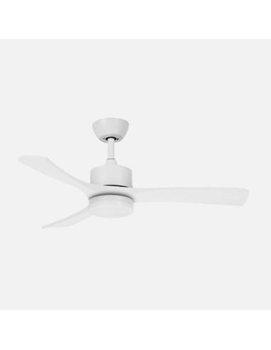 Ventilador Dc Hellin 18w Blanco 3aspas 6vel 106d Luz Opcional 2250l m3000-4500-6500k Remoto+memoria+temporizador