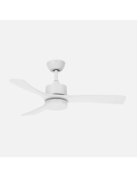 Ventilador Dc Hellin 18w Blanco 3aspas 6vel 106d Luz Opcional 2250l m3000-4500-6500k Remoto+memoria+temporizador