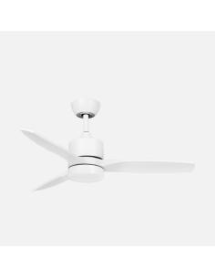 Ventilador Dc Montiel 18w Blanco 3aspas 6vel 106d Luz Opcional 2250lm 3000-4500-6500k Remoto+memoria+temporizador