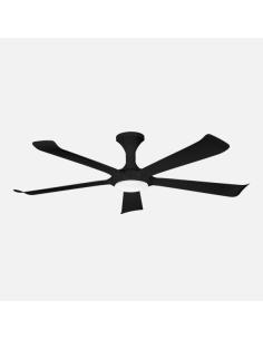 Ventilador Dc Vinaros 18w Negro 5aspas 6vel 144d 2250lm 3000-4500-6500k Remoto+memoria+temporizador