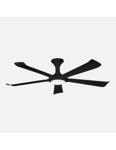 Ventilador Dc Vinaros 18w Negro 5aspas 6vel 144d 2250lm 3000-4500-6500k Remoto+memoria+temporizador
