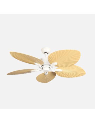 Ventilador Dc Torcal 24w Blanco/haya 5aspas 6vel 130d Luz Opcional 2880lm 3000-4500-6500k Remoto+memoria+temporizador