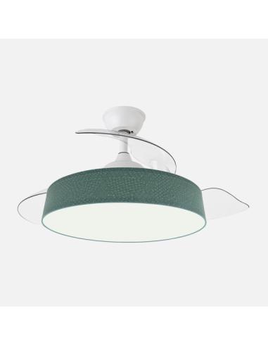 Ventilador Boga 72w Blanco/verde 108d 3asp 7200lm 3000-4000-6000k Remoto+memo+tempo