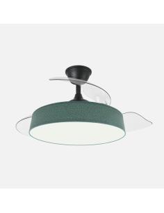Ventilador Boga 72w Negro/verde 108d 3asp 7200lm 3000-4000-6000k Remoto+memo+tempo