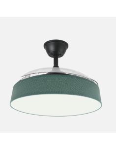 Ventilador Boga 72w Negro/verde 108d 3asp 7200lm 3000-4000-6000k Remoto+memo+tempo 2