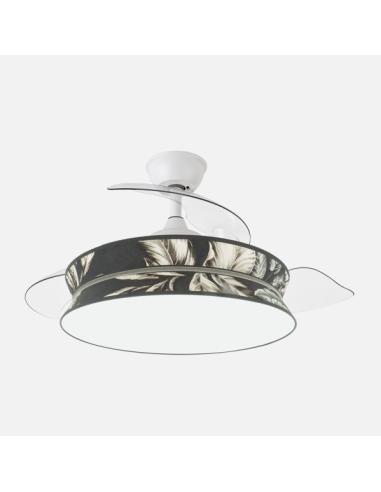 Ventil Decor 72w Blanco/estampado Oscuro 108d 3asp 7200lm 3000-4000-6000k Remoto+memo+temp