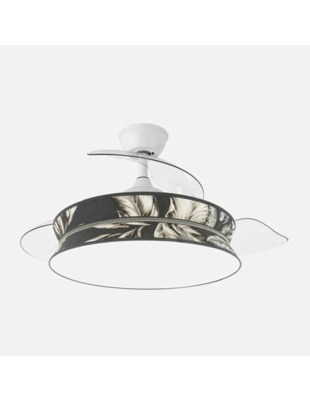 Ventil Decor 72w Blanco/estampado Oscuro 108d 3asp 7200lm 3000-4000-6000k Remoto+memo+temp
