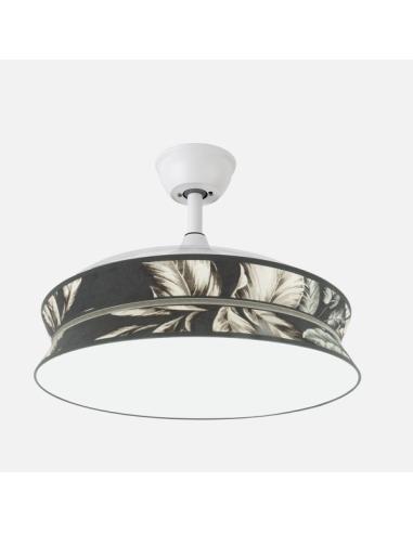 Ventil Decor 72w Blanco/estampado Oscuro 108d 3asp 7200lm 3000-4000-6000k Remoto+memo+temp