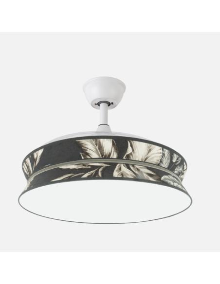 Ventil Decor 72w Blanco/estampado Oscuro 108d 3asp 7200lm 3000-4000-6000k Remoto+memo+temp