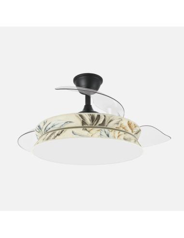 Ventil Decor 72w Negro/estampado Claro 108d 3asp 7200lm 3000-4000-6000k Remoto+memo+temp