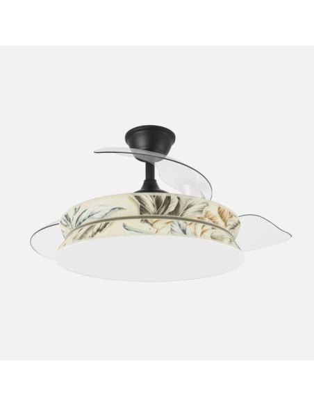 Ventil Decor 72w Negro/estampado Claro 108d 3asp 7200lm 3000-4000-6000k Remoto+memo+temp