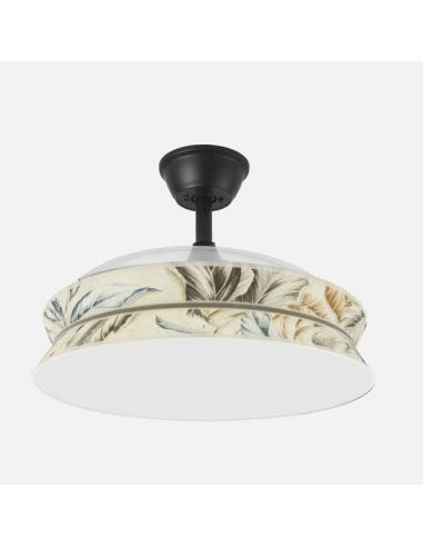 Ventil Decor 72w Negro/estampado Claro 108d 3asp 7200lm 3000-4000-6000k Remoto+memo+temp