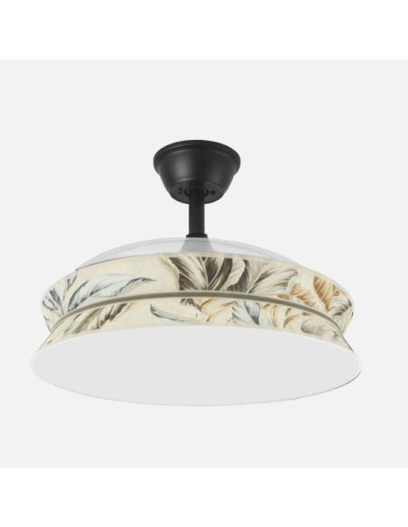 Ventil Decor 72w Negro/estampado Claro 108d 3asp 7200lm 3000-4000-6000k Remoto+memo+temp