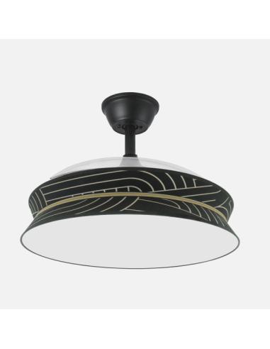 Ventilador Decor 72w Negro/negro Plata 108d 3asp 7200lm 3000-4000-6000k Remoto+memo+temp