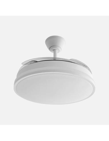 Ventilador Dc Guerrero 44w Blanco 4asp 107d 4900lm 3500-4000-6500k Remoto Y Temporizador