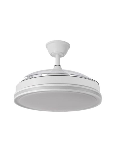 Ventilador Dc 59+7w Cacique Blanco 3asp 107d 6980l 3000-4500-6500k+rgb Remo+r.int+memo+temp