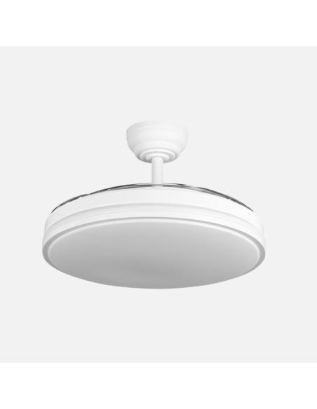 Ventilador Dc Relampago 60w Blanco 3asp.107d 6980 Lm 36x48/107cm 3col.remoto+memoria+temporizador+reg.intensidad