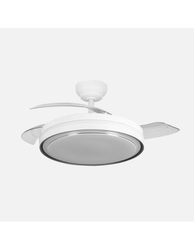 Ventilador Dc Siux 60w Blanco 3asp.107d 6980lm 36x48/107cm 3col.remoto+memoria+temporizador+reg.intensidad