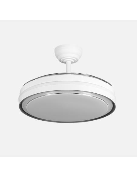 Ventilador Dc Siux 60w Blanco 3asp.107d 6980lm 36x48/107cm 3col.remoto+memoria+temporizador+reg.intensidad