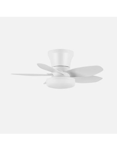 Ventilador Dc Haran 15w 1800lm Blanco 5asp 62d 3000 K-4200k-6500k Regulable Intensidad+Remoto+temporizador+memoria