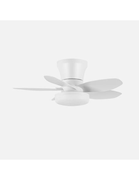 Ventilador Dc Haran 15w 1800lm Blanco 5asp 62d 3000 K-4200k-6500k Regulable Intensidad+Remoto+temporizador+memoria