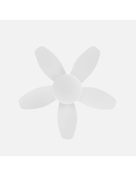 Ventilador Dc Haran 15w 1800lm Blanco 5asp 62d 3000 K-4200k-6500k Regulable Intensidad+Remoto+temporizador+memoria