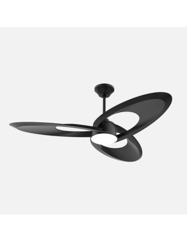 Ventilador Dc Tarazona 18w Negro 3aspas 6vel.136d 2250lm 3000-4500-6500k Remoto+memoria+temporizador