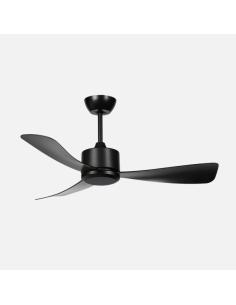 Ventilador Dc Yeste 18w Negro 3aspas 6vel 106d Luz Opcional 2250lm 3000-4500-6500k Remoto+memoria+temporizador 2