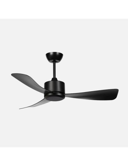 Ventilador Dc Yeste 18w Negro 3aspas 6vel 106d Luz Opcional 2250lm 3000-4500-6500k Remoto+memoria+temporizador