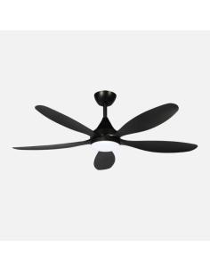 Ventilador Dc Tobarra 18w Negro 5aspas 6vel.132d 2250lm 3000-4500-6500k Remoto+memoria+temporizador