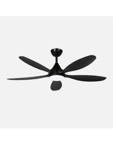 Ventilador Dc Tobarra 18w Negro 5aspas 6vel.132d 2250lm 3000-4500-6500k Remoto+memoria+temporizador