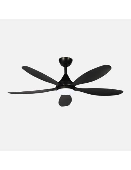 Ventilador Dc Tobarra 18w Negro 5aspas 6vel.132d 2250lm 3000-4500-6500k Remoto+memoria+temporizador