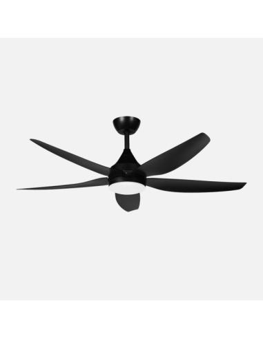 Ventilador Dc Elda 18w Negro 5aspas 6vel.144d 2250lm 3000-4500-6500k Remoto+memoria+temporizador
