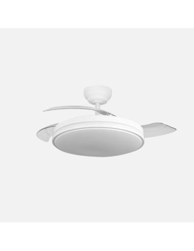 Ventilador Dc Parlatore 60w Blanco 3aspas Control X Voz 107d 6980lm 3col.remoto+reg.intensidad+temporizador+memoria