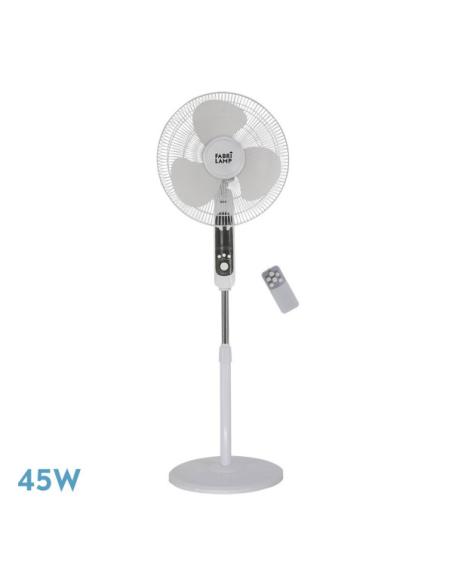 Ventilador De Pie Calma Bl.3 Vel.45w.3 Aspas  43 D C/ Remoto.temporizador 0,5h-7,5h