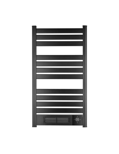 Toallero Elect.c/calefactor Ceramico Velez Negro 2000w Ptc 2modos Remoto,temporizador24h, Indicador Temperatura 102x55,5x3,8cm